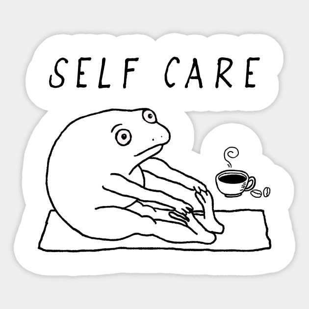 Funny Frog Self Care yoga Sticker by MasutaroOracle